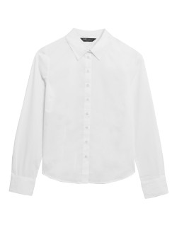 Cotton Rich Collared Long Sleeve Shirt