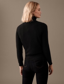 Pure Cashmere Roll Neck Jumper