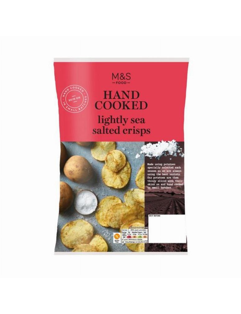 Smažené bramborové lupínky jemně solené mořskou solí