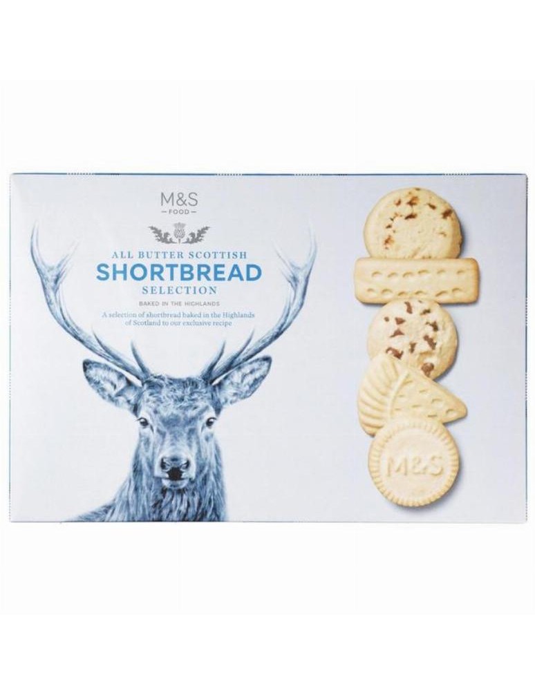 Kolekce různých skotských křehkých máslových sušenek