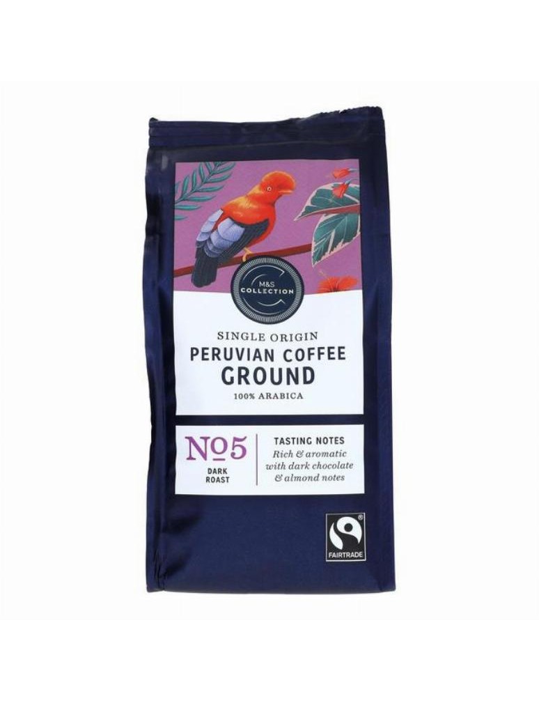 Peruánská mletá pražená káva, 100% Arabica