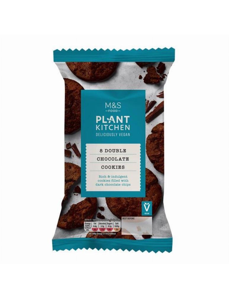 8 čokoládových sušenek s kousky hořké čokolády