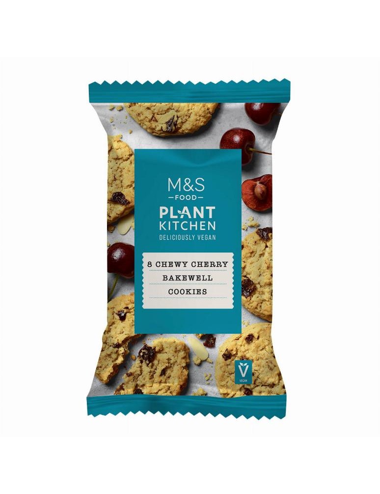 8 sušenek s ovesnými vločkami, kousky višní a posekanými mandlemi