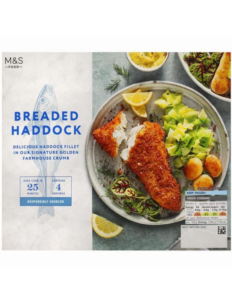 4 filety z tresky jednoskvrnné obalené ve strouhance