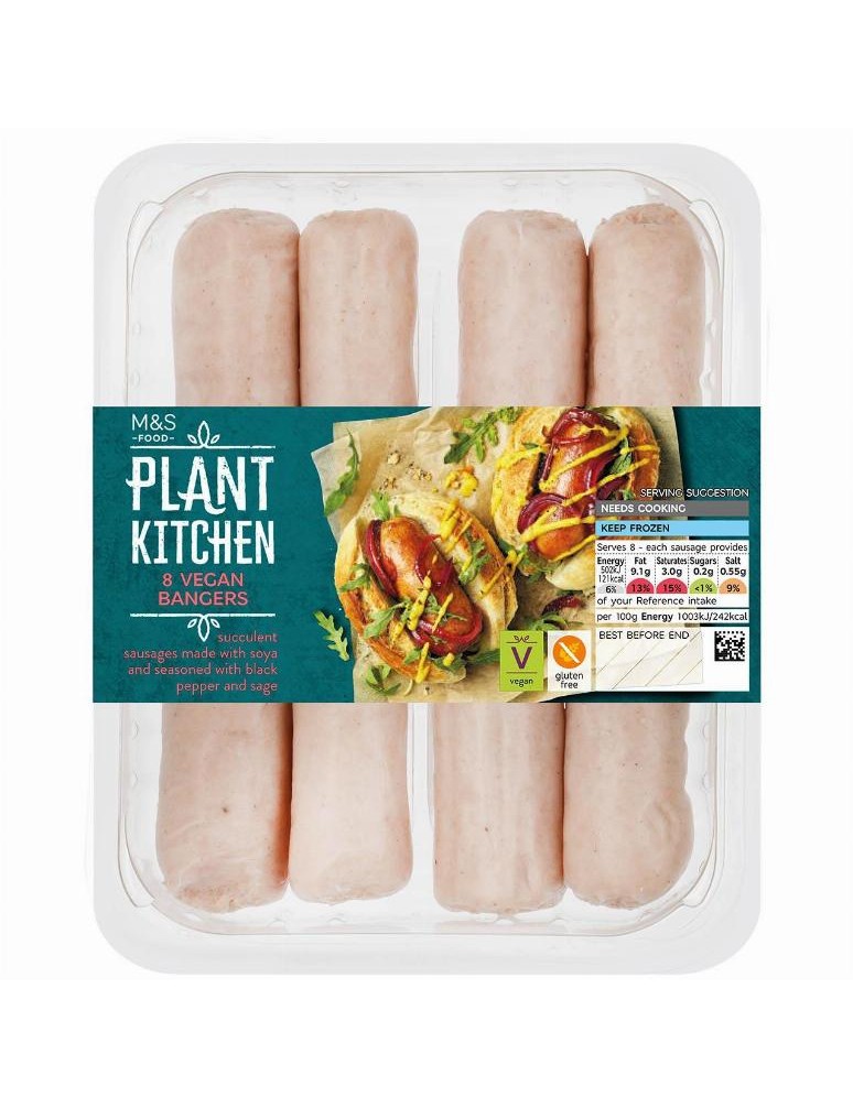 8 veganských párků ze sóji ochucených černým a bílým pepřem