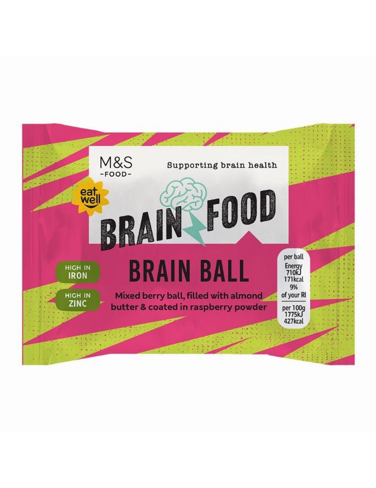 Kulička z datlové pasty a mandlového krému, s mandlemi, mrazem sušenými lesními plody a přidaným vitamínem C, železem, zinkem, v