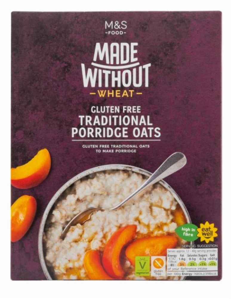 Bezlepkové ovesné vločky pro přípravu kaše