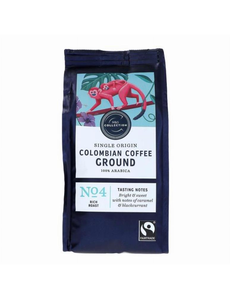 Kolumbijská mletá pražená káva, 100% Arabica