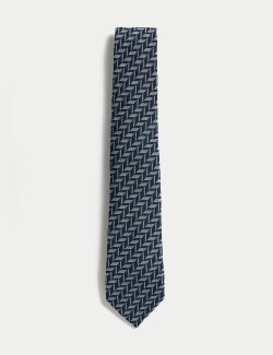 Geometric Wool Rich Tie