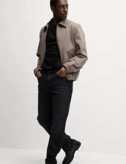 Tričko ke krku, úzký střih, z čisté bavlny