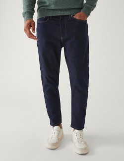 Strečové džíny se zúženými nohavicemi a vysokým podílem bavlny