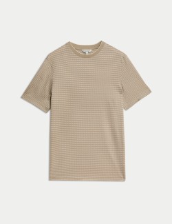 Pure Cotton Jacquard T-Shirt