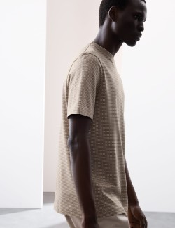 Pure Cotton Jacquard T-Shirt