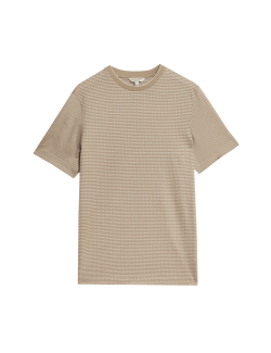 Pure Cotton Jacquard T-Shirt