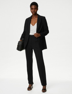 Jersey Twill Straight Leg Trousers