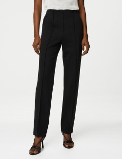 Žerzejové keprové kalhoty s rovnými nohavicemi