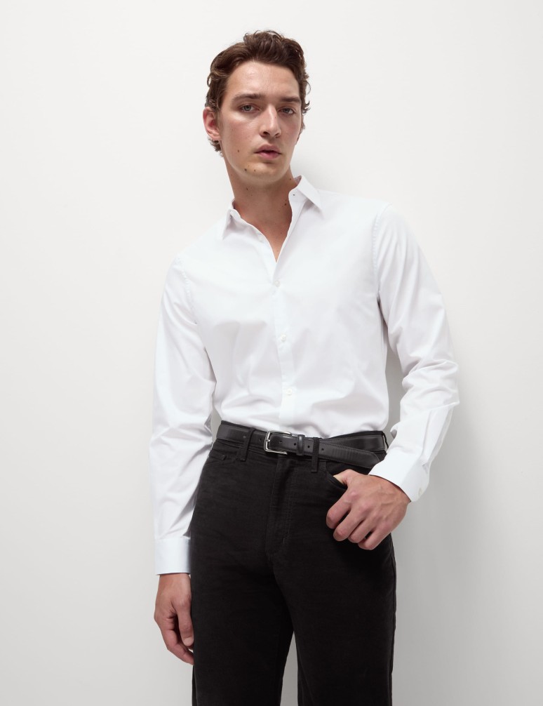 Košile z čisté bavlny, normální střih, snadné žehlení