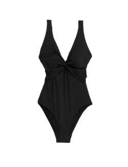 Dekoltové plavky formující bříško