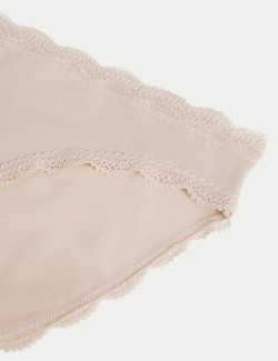 Bavlněné bikinové kalhotky s krajkou, sada 3 ks