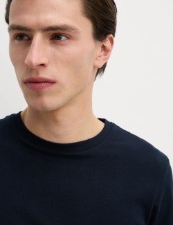 Tričko ke krku, úzký střih, z čisté bavlny