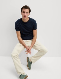 Tričko ke krku, úzký střih, z čisté bavlny