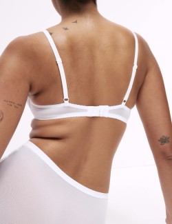 Krajková dekoltová podprsenka s kosticemi a vycpávkami, vel. A–E