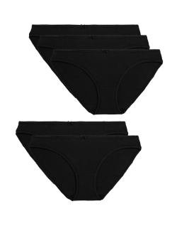 5pk Cotton Lycra® Bikini Knickers