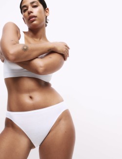 5pk No VPL Cotton Modal High Leg Knickers