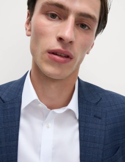 Texturovaná košile normálního střihu z čisté bavlny s nežehlivou úpravou