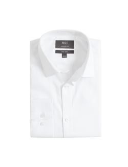 Texturovaná košile normálního střihu z čisté bavlny s nežehlivou úpravou