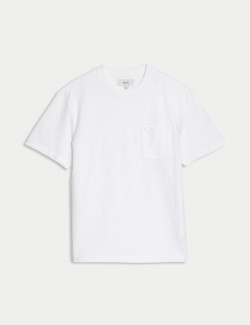 Tričko ze středně silné látky z čisté bavlny s kapsou