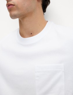 Tričko ze středně silné látky z čisté bavlny s kapsou