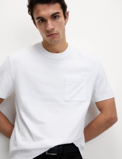 Tričko ze středně silné látky z čisté bavlny s kapsou