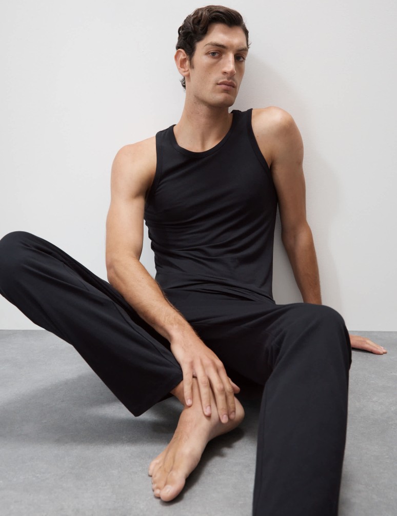 Tílko bez rukávů z bavlny Supima® a modalu