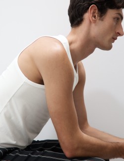 Tílko bez rukávů z bavlny Supima® a modalu