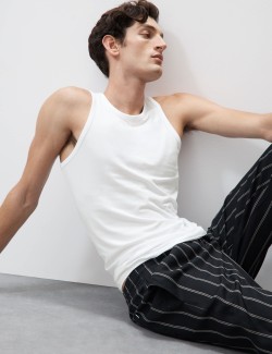 Tílko bez rukávů z bavlny Supima® a modalu