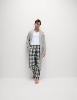 Pure Cotton Waffle Lightweight Dressing Gown