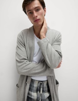 Pure Cotton Waffle Lightweight Dressing Gown