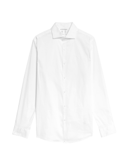 Košile úzkého střihu se strečem a vysokým podílem bavlny, v nežehlivé úpravě