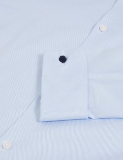 Tailored Fit Luxury Cotton Double Cuff Twill Shirt