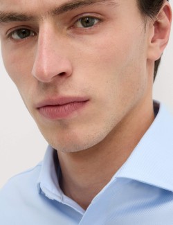 Tailored Fit Luxury Cotton Double Cuff Twill Shirt