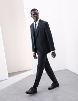 Tailored Fit Wool Blend Suit Jacket