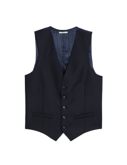 Keprová vesta z čisté vlny, mírně projmutý střih