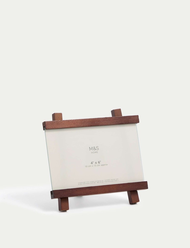 Dřevěný stojací fotorámeček, 10 × 15 cm