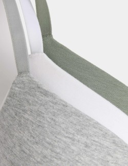 3pk Cotton Wired Push-Up Bras A-E