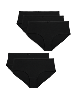 Nízce střižené šortkové kalhotky z bavlny a lycry®, 5 ks v balení