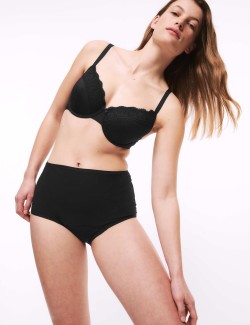 Vysoce savé menstruační bezešvé kalhotky do pasu, 3 ks