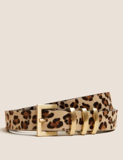 Leather Animal Effect Jean...