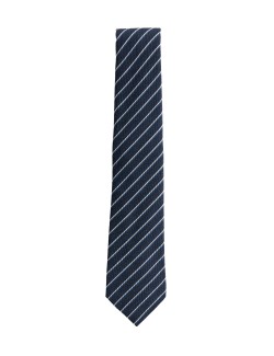 Proužkovaná kravata s vysokým podílem vlny