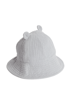 Kids' Pure Cotton Bear Sun Hat (0-3 Yrs)